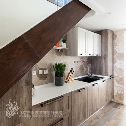 素木优雅现代三居厨房设计图