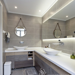 素木优雅现代三居卫浴设计图片
