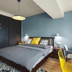 灰色系北欧三居卧室设计图片