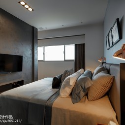 灰色系现代三居卧室设计图