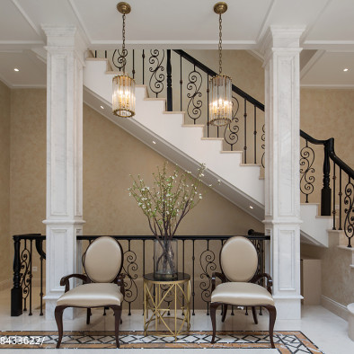 经典美式别墅楼梯设计图