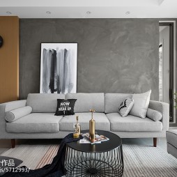 现代黑白灰客厅沙发设计图