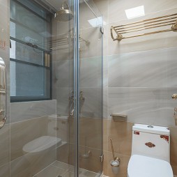 美式三居卫浴实景图片