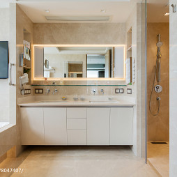 现代四居卫浴洗手台设计图片