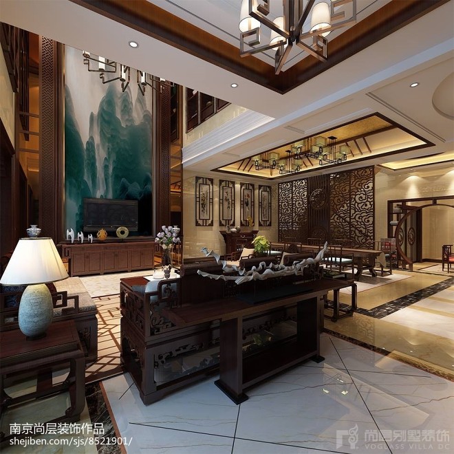 碧桂园|620平米新中式风格别墅装饰