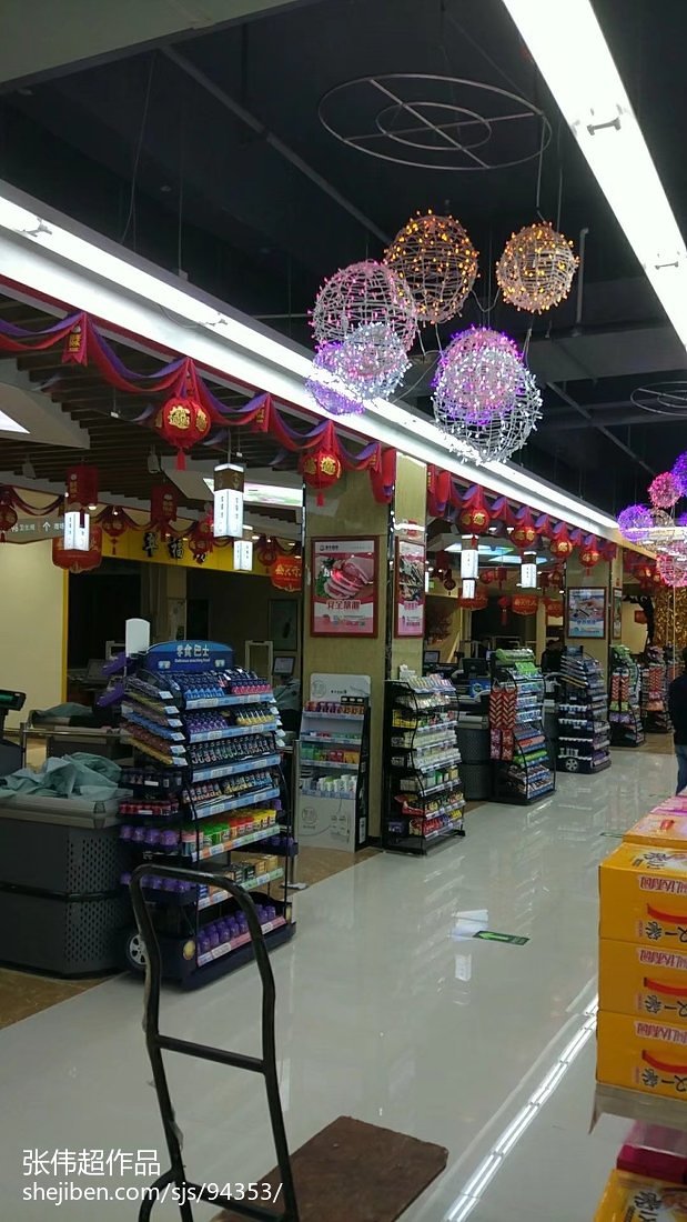 温州泰顺联华超市硬装和软装广告策划,美陈