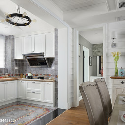 白色系美式别墅厨房设计图