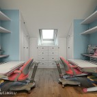 现代彩色儿童房设计实景图