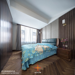 典雅新中式别墅卧室设计图片