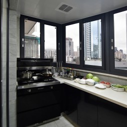 轻奢158M²复式楼厨房设计图