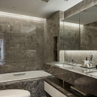 现代三居卫浴设计实景图片