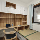 日式三居书房设计实景图