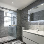 黑灰系现代卫浴设计图片