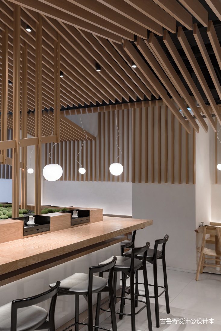 面屋武藏餐厅木格栅设计图