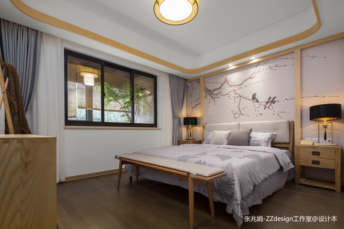 中式四居卧室设计实景图片
