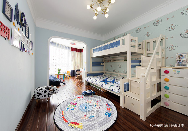 气质新中式儿童房设计