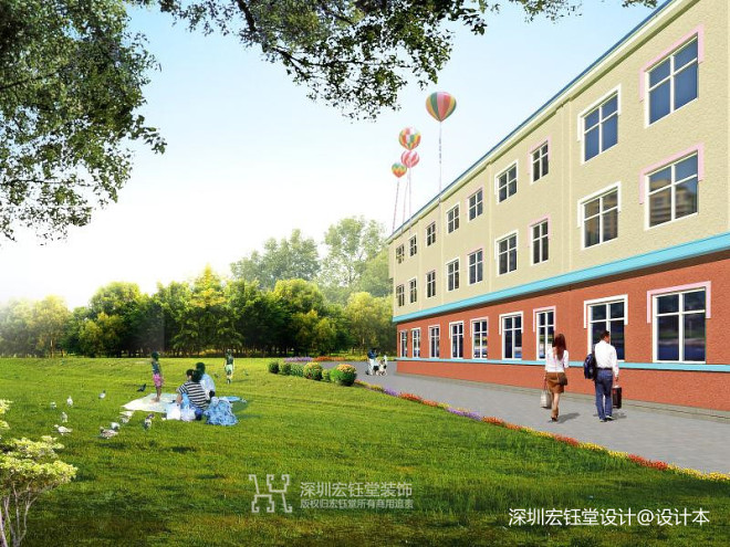 郑州高端幼儿园装修设计效果-美国艾利