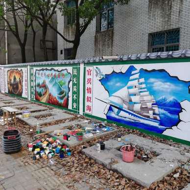 湖南国防教育墙绘制作_3331700