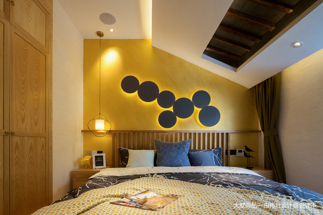 中式风57㎡复式豆荚户型变身六室两厅卧室设计图