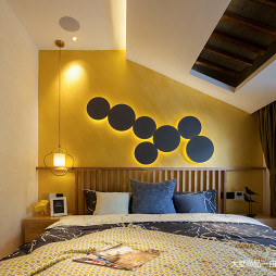 中式风57㎡复式豆荚户型变身六室两厅卧室设计图