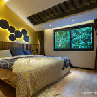 中式风57㎡复式豆荚户型变身六室两厅卧室设计美图