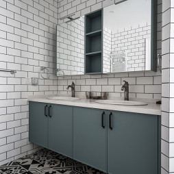 素美-美式风三居浴室设计图