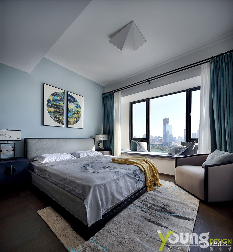 深圳银湖蓝山中式三居客厅软装设计美图