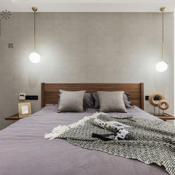 安徒生的色彩北欧复式卧室设计实景图