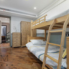 安徒生的色彩北欧复式上下床儿童房设计图