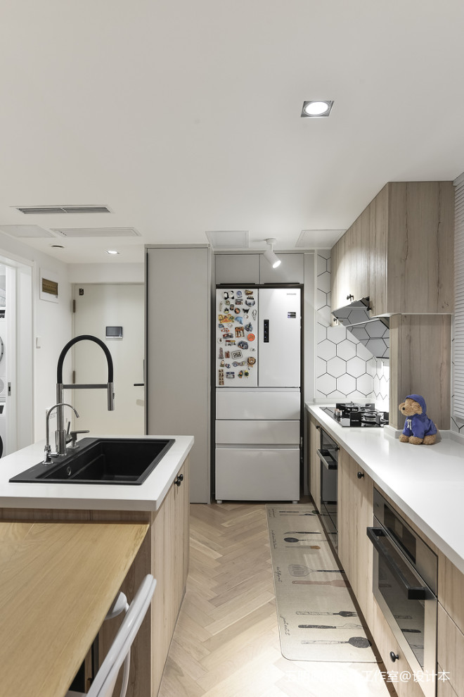 灰色主义北欧风格二居室学区房厨房设计