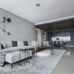 现代风格之非凡格调灰色调客厅设计图