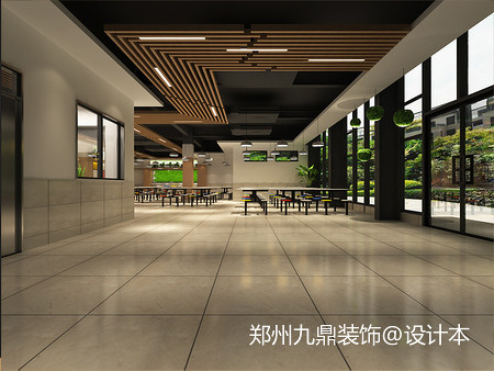 新视明公司职工餐厅装修设计_3408