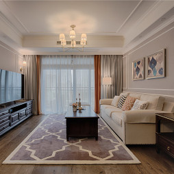 舒适的现代美式三居室客厅设计