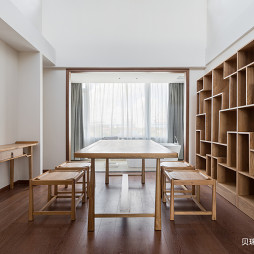 木质感强的混搭风格名宿书房设计