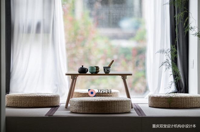 茶室搭配日式榻榻米