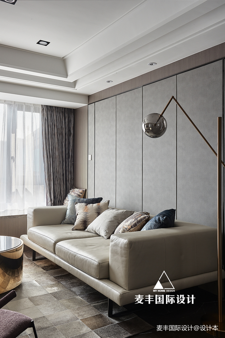 90㎡现代风格客厅沙发设计