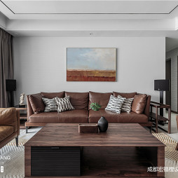 现代四居客厅沙发设计实景图