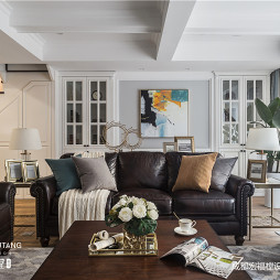 美式复式客厅沙发图片