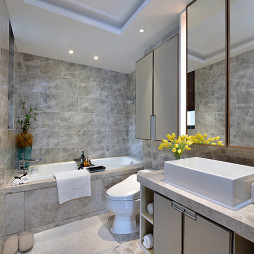 现代轻奢样板房卫浴设计图片