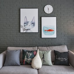 『SWEET HOME』北欧风客厅装饰画图
