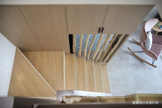 小复式北欧风楼梯储物柜设计