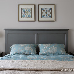 柔软美式卧室装饰画图片