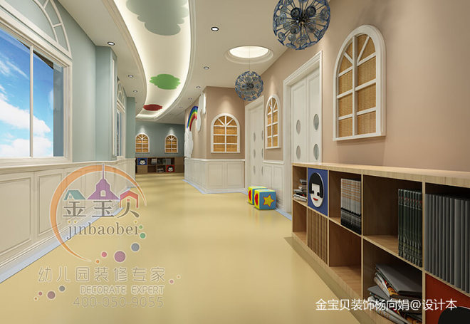 天津小金星国际幼儿园设计~金宝贝装饰