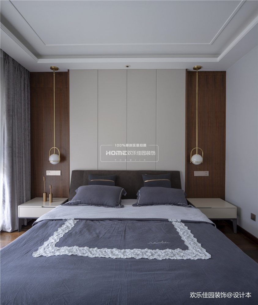 现代轻奢大平层，优雅与理性—卧室图片