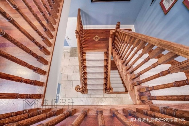 美式经典别墅豪宅—楼梯图片