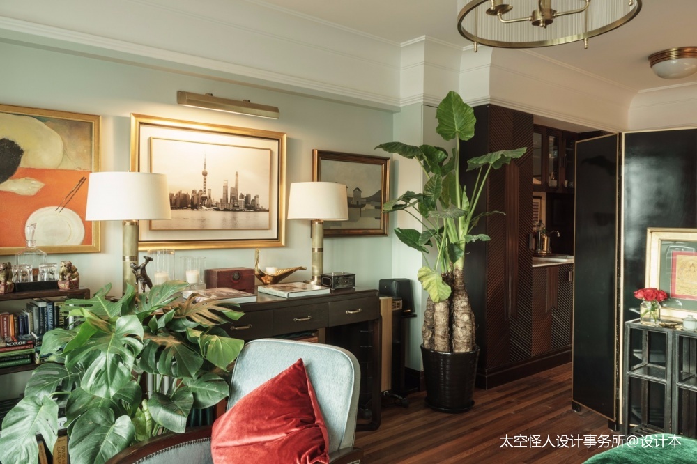 32㎡迷你公寓，变身Art Deco风—客厅图片