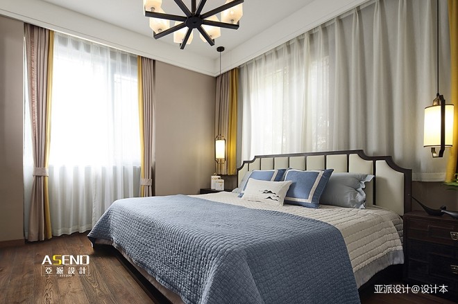 90平米中式现代—卧室图片