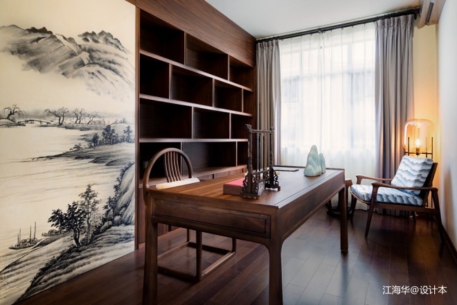 新中式别墅软装设计——书房图片