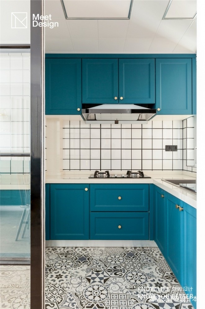 90 m² | 复古北欧——厨房图片