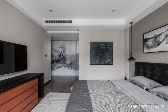 一野设计—140m² |有颜色的黑白灰——卧室图片